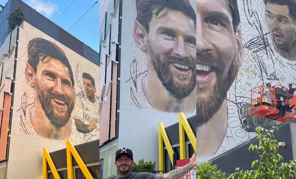 David Beckham Revela Imponente Mural De Lionel Messi En Miami RADIO